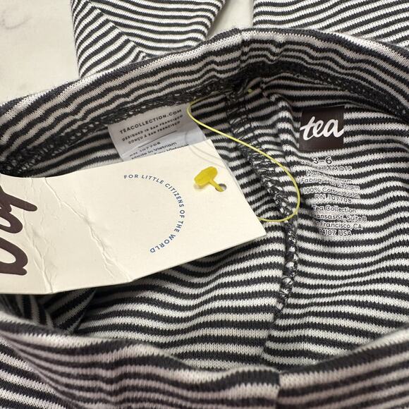 NWT Tea Collection Black Stripe Leggings - Picture 5 of 5